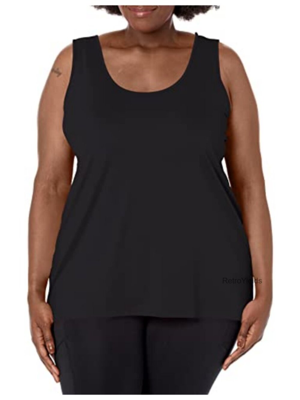 Womens Performance Scoopneck Tank Top CoolDRI Stretch Activewear Sleeveless
